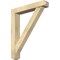 Ekena Millwork Traditional Craftsman Rough Sawn Bracket w/ Offset Brace, Douglas Fir, 6"W x 34"D x 40"H BKT0604X34X40TRA04RDF - alternate 1
